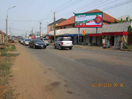 Billboard in Onitsha, Anambra State, Ridge Road by Stock Exchange, facing DMGS