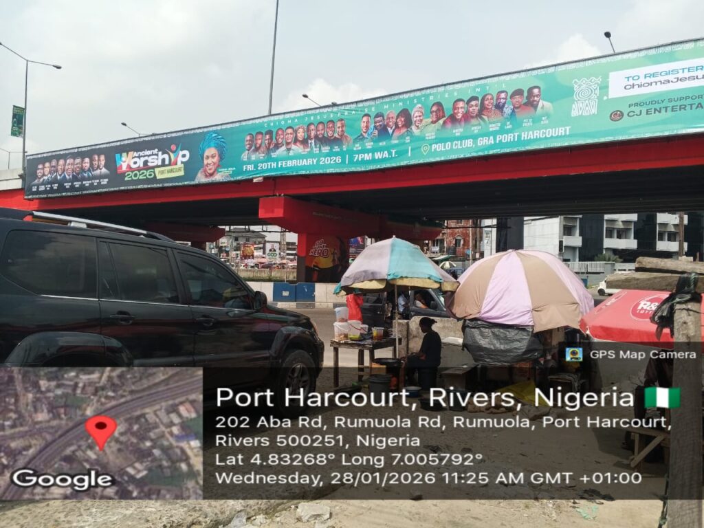 Bridge Panel Billboard Advertising at Rumuola Flyover, Aba Road, Port Harcourt, Facing PHCN