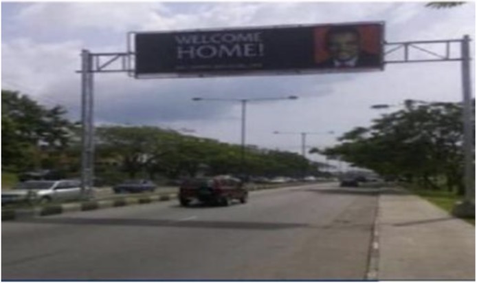 Eyecatcher Billboard at Flourmills Junction, By Watt Market, Calabar, Cross River State