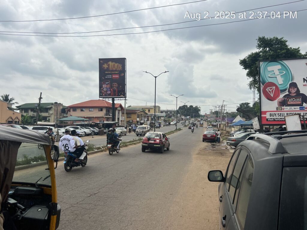 Portrait Billboard Advertising at Sango-Eleyele Road, Ibadan, Near the Polytechnic