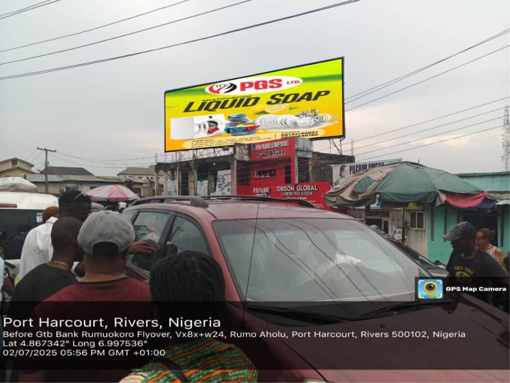 Rooftop Billboard Advertising at Rumuokoro Market, Ikwerre West Road, Port Harcourt