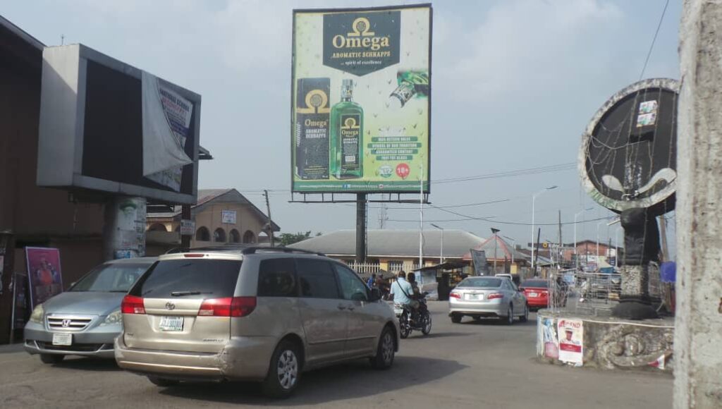 Unipole Billboard Advertising at Olympia Road, Sapele, Delta State, Near Town Hall