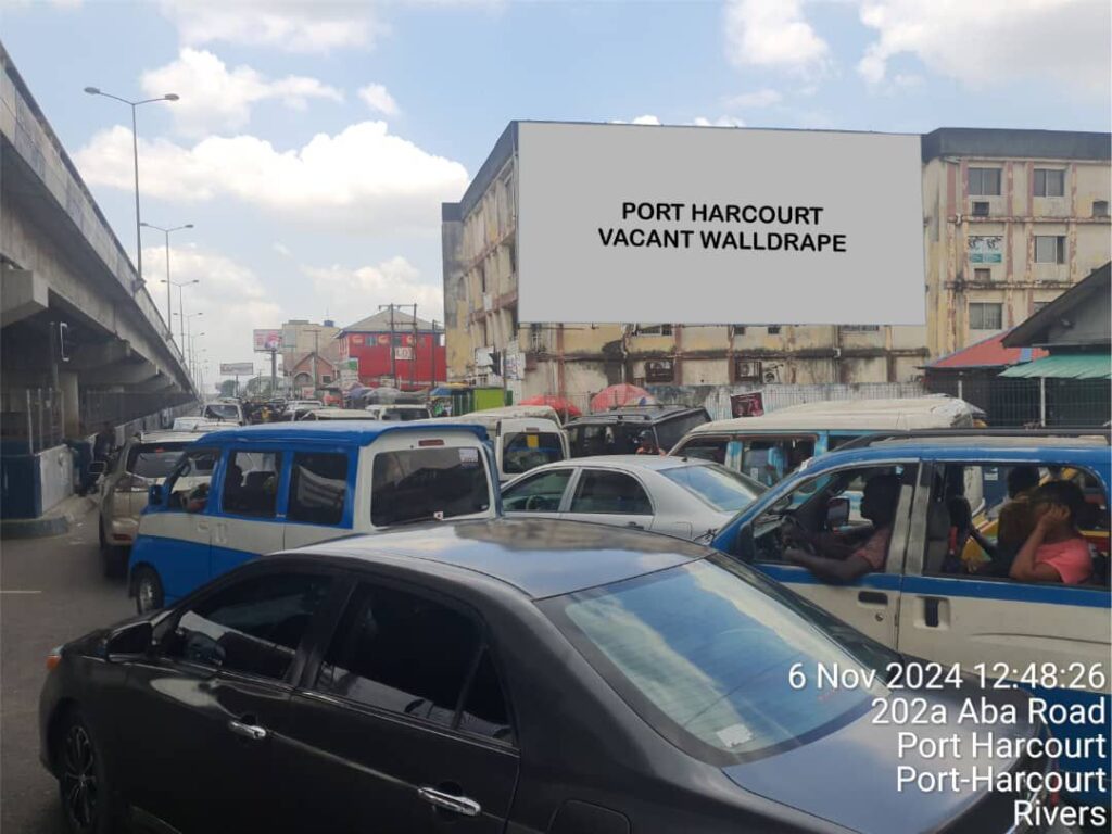 Walldrape Billboard Advertising at Waterlines Junction, Aba Road, Port Harcourt, FTF Garrison and Government House