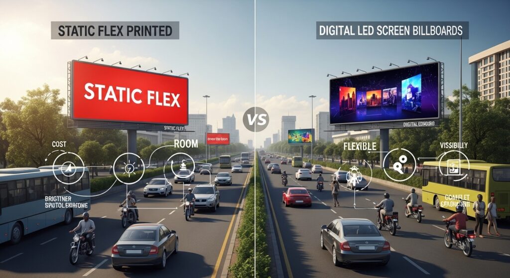 Differences Between Static and Digital LED Screen Billboard