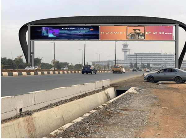 LED Gantry Billboard on International Airport Road, Lagos