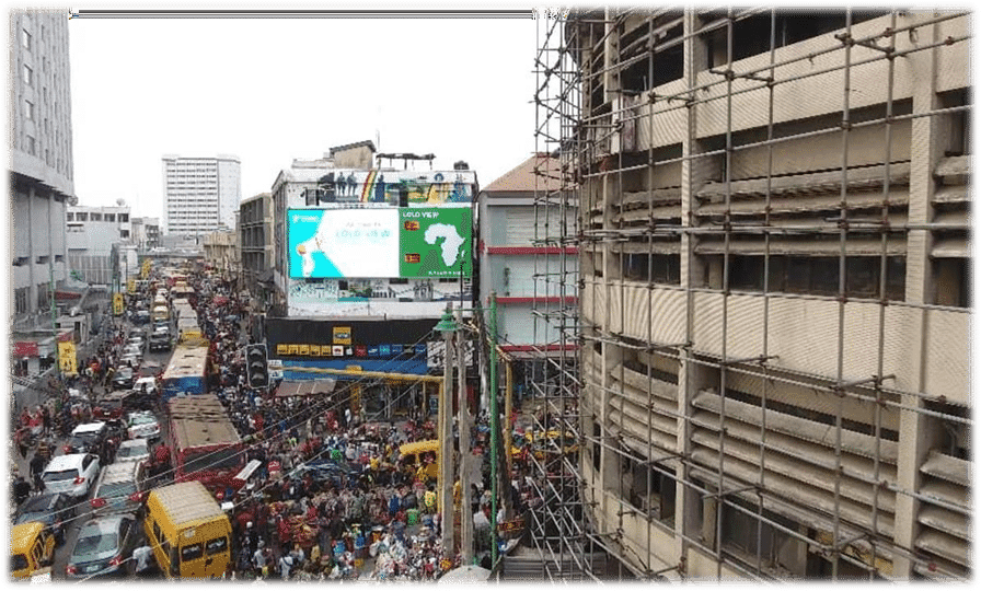 LED Billboard at Broad Street, Balogun, Lagos Island