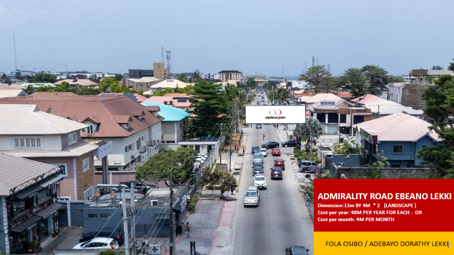 48 Sheet Billboard at Admiralty Road by Ebeano Supermarket, Lekki Phase 1, Lagos (2 Units)