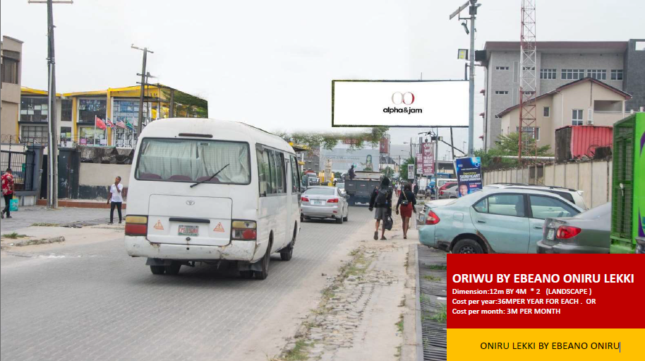 48 Sheet Billboard at Oriwu Street by Ebeano Supermarket, Oniru Lekki, Lagos (2 Units)
