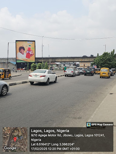 Billboard at Herbert Macaulay Street FTT Jibowu, Yaba–Mushin Axis, Lagos