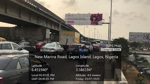 Billboard at Marina Bridge, Lagos (FTF Marina, FTT Ikorodu Road Axis)