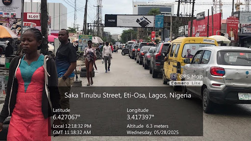 Billboard at Saka Tinubu, Computer Village, Victoria Island, Lagos