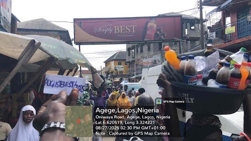 Entrance Arcade Billboard at Agege Main Market Oniwaya Entrance 2 Side B, Lagos