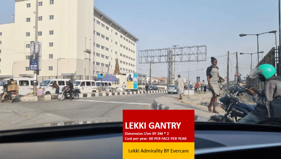 Gantry Billboard at Lekki Admiralty by Evercare Hospital, Lekki Phase 1, Lagos