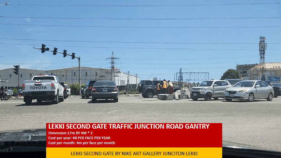 Gantry Billboard at Lekki Second Gate by Nike Art Gallery Junction, Lekki, Lagos