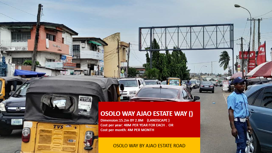 Gantry Billboard at Osolo Way by Ajao Estate Road, Lagos
