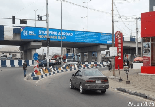 Gantry Billboard at Rumuokuta Flyover (FTF Wimpy, Mile 1, Mile 3, Callus Miller), Port Harcourt