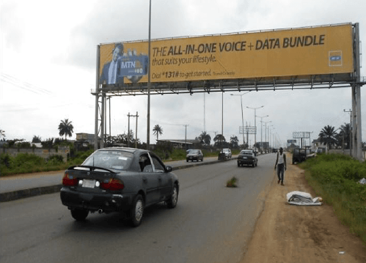 Gantry Billboard on PH Airport Road by Stemco Construction Company (FTF Airport), Port Harcourt