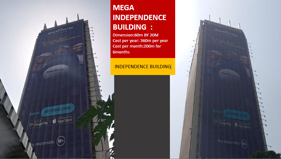 Mega Billboard at Independence Building TBS, Lagos