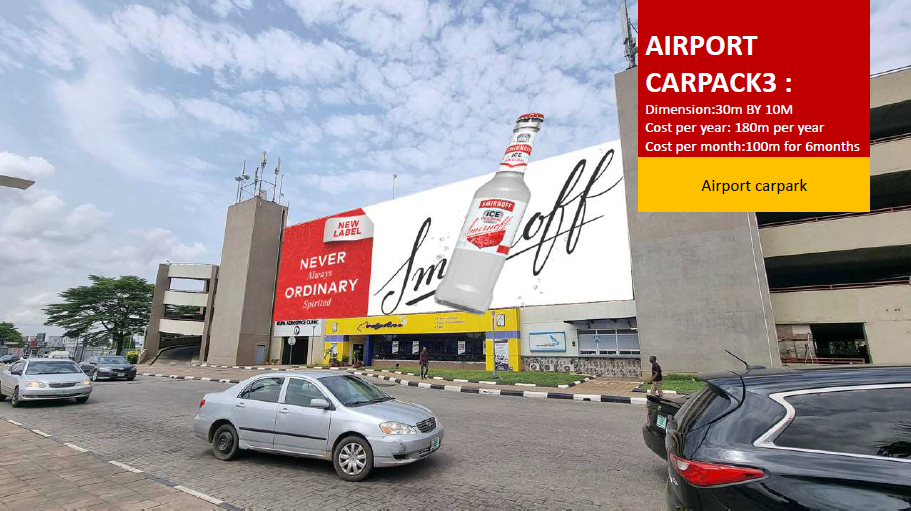 Mega “N” Iconic Wall Billboard at MMA2 Airport Car Park 3 Ikeja, Lagos