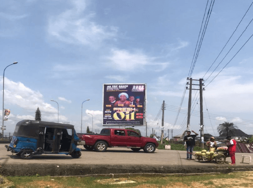 Portrait Billboard Along Obiri-Ikwerre Road by Rumuagholu Junction, Port Harcourt