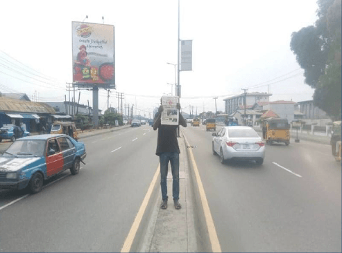 Portrait Billboard Along Trans Amadi Layout by Mothercat Junction Opposite UBA, Port Harcourt