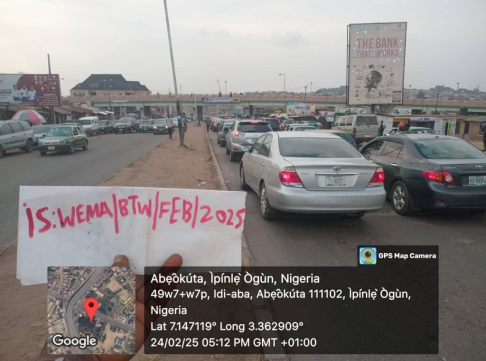 Portrait Unipole Billboard at Olabisi Onabanjo Way by Federal Medical Centre, Abeokuta