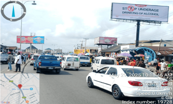 Unipole Billboard Along Mile 3 Market (FTF UST Junction, Ikwerre Road), Port Harcourt