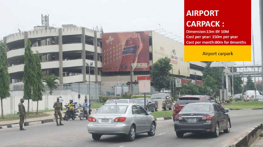 Wall Billboard at Airport Car Park 2 MMA2 Ikeja, Lagos