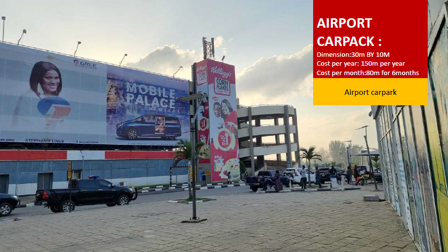 Wall Billboard at MMA2 Airport Car Park Ikeja, Lagos