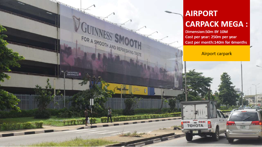 Wall Drape Billboard at MMA2 Multi Storey Car Park, Ikeja, Lagos
