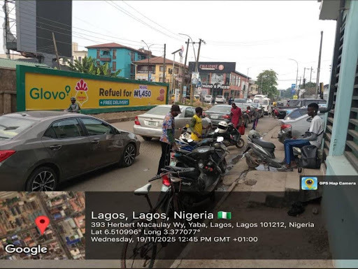 Wall-Mounted Billboard at Yaba Harvey Road by Herbert Macaulay Traffic Light, Lagos.jpg