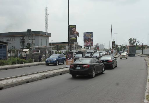 Billboard along Ahmadu Bello Way by Bar Beach Police Station, Victoria Island, Lagos