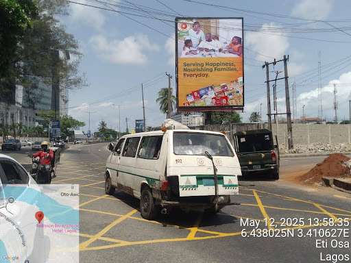 Billboard at Ozumba Mbadiwe / Kofo Abayomi Junction, Victoria Island, Lagos