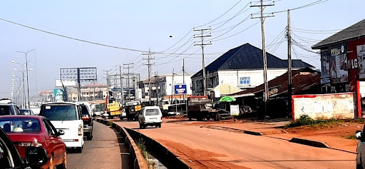 Billboard in Benin City, Benin-Lagos Road opposite Uselu Market by S&T Barracks