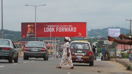 Billboard in Ibadan by Pacesetter Office Junction FTF Eleyele Police Headquarters