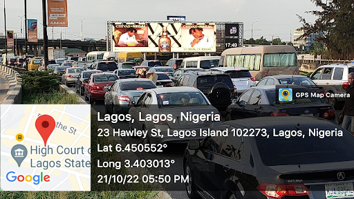 Billboard in Lagos, 3rd Mainland Bridge by Dolphin Estate, Facing Obalende and Ikoyi