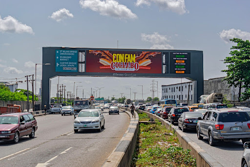 Billboard in Lagos, Adeniji Adele Way towards Lagos Island and Ikoyi