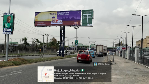 Billboard in Lagos, Ikeja, Hakeem Balogun Road by Addas Mall