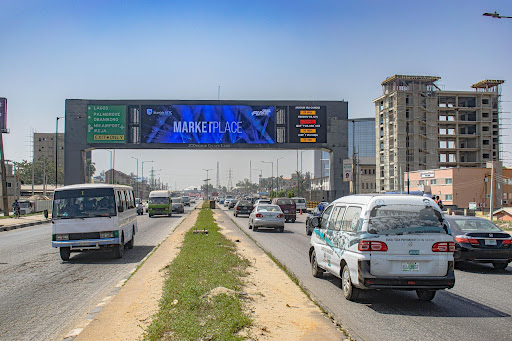 Billboard in Lagos, Ikorodu Road towards Ketu, Ojodu, Ikeja and Ikorodu