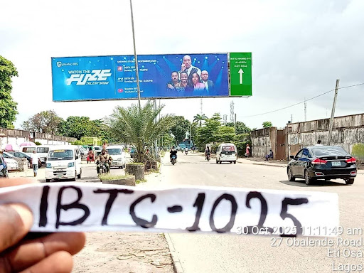 Billboard in Lagos, Ikoyi Road by Ikoyi Cemetery, FTT Passport Office