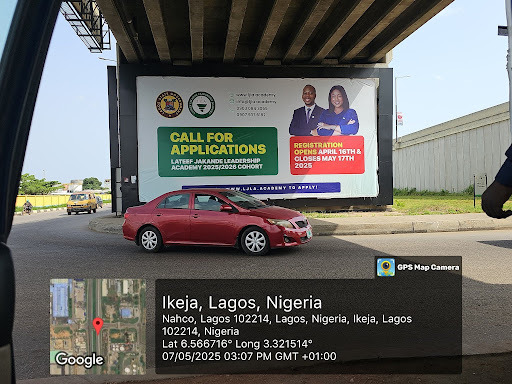 Billboard in Lagos, International Airport Road Facing Airport Toll Plaza (RHS 1)