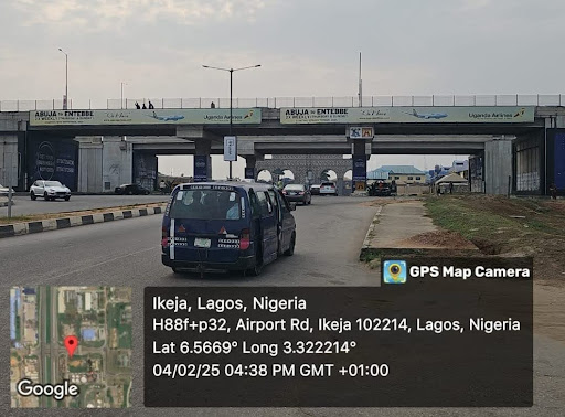 Billboard in Lagos, International Airport Road Facing Airport Toll Plaza