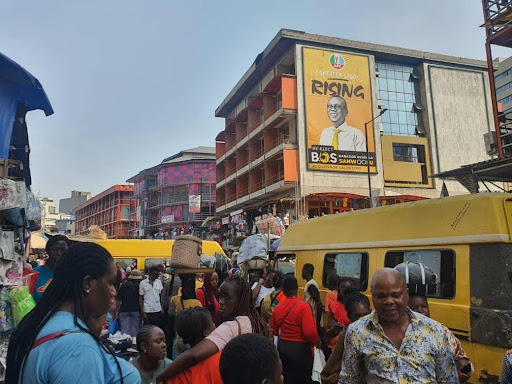 Billboard in Lagos Island, Martins Street