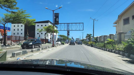 Billboard in Lagos, Lekki Circle Mall Junction by Femi Okunnu Estate