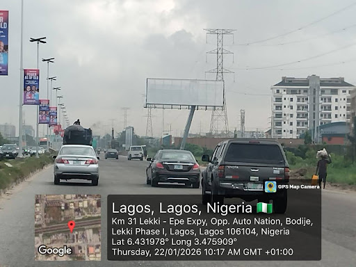 Billboard in Lagos, Lekki-Epe Expressway, Unipole opposite Insurance PHB FTF Victoria Island