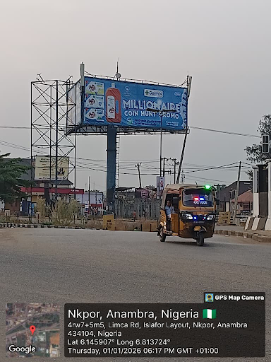 Billboard in Onitsha, Borromeo Roundabout
