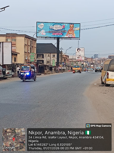 Billboard in Onitsha, Limca Road