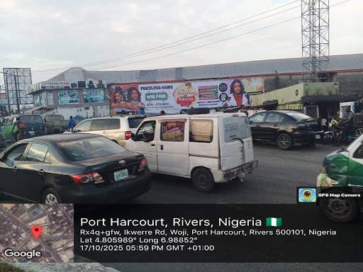 Billboard in Port Harcourt, Ikwerre Road by RSUST Roundabout Facing University Gate, Mile 3 Market