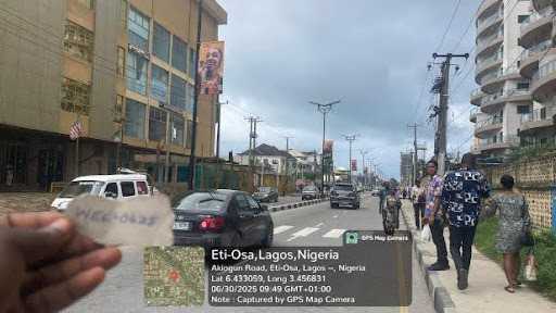 Lamp Pole Billboards along Akiogun Road, Oniru, Lagos