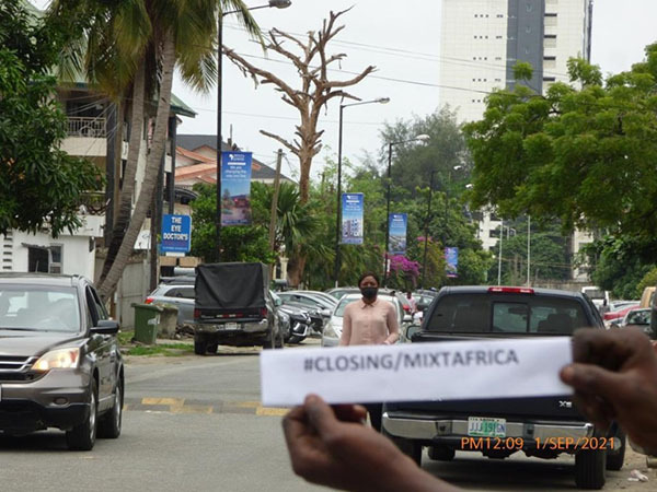 Lamp Pole Billboards along Muri Okunola Street, Victoria Island, Lagos